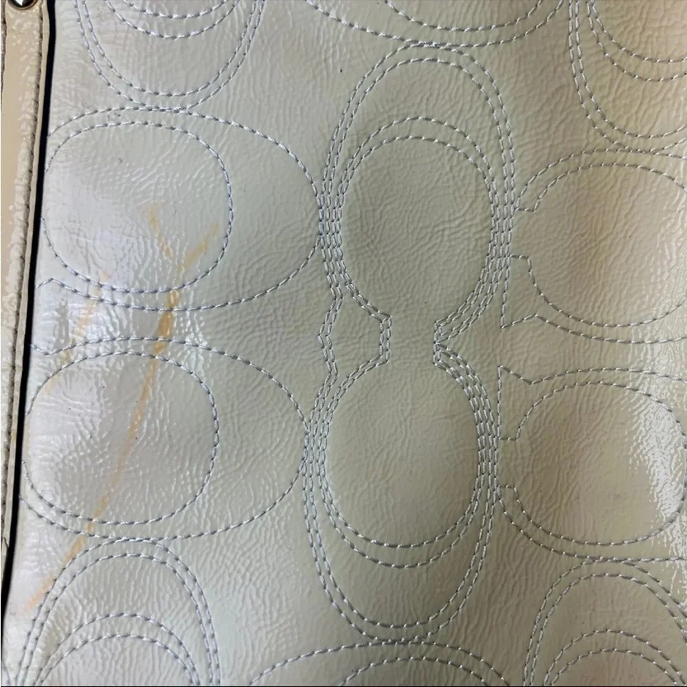 yellow coach purse- as is - Picture 6 of 12